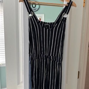 Derek Heart Black Striped Romper